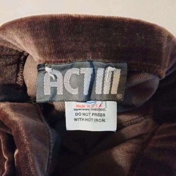 1970s dead stock ACT III 2 pc Velveteen long top & pants set. - Picture 12 of 12